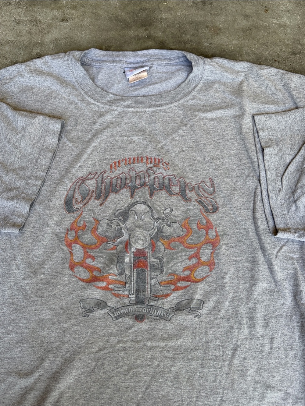Vintage Grumpy’s Choppers Mean Machines Motorcycle Disney Tee Size 2XL